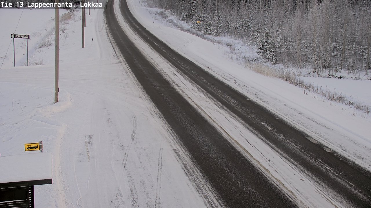 Weather Camera Image Road 13 Lokkaa straight, Lappeenranta, Etelä-Karjala