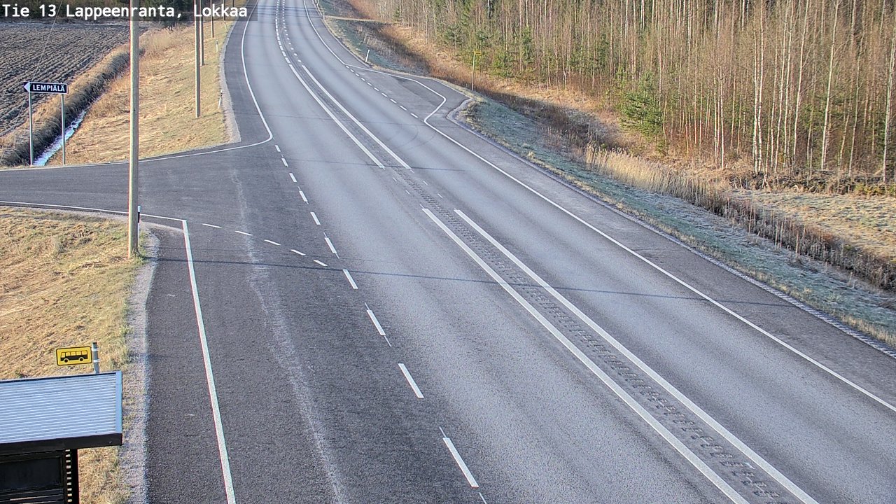 Kelikamerat Kuva Tie 13 Lokkaan suora, Lappeenranta, Etelä-Karjala