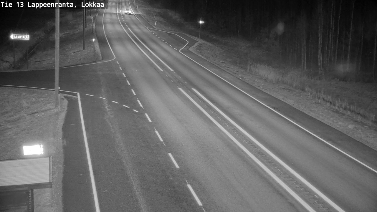 Weather Camera Image Väg 13 Lokkaa rakan, Lappeenranta, Etelä-Karjala