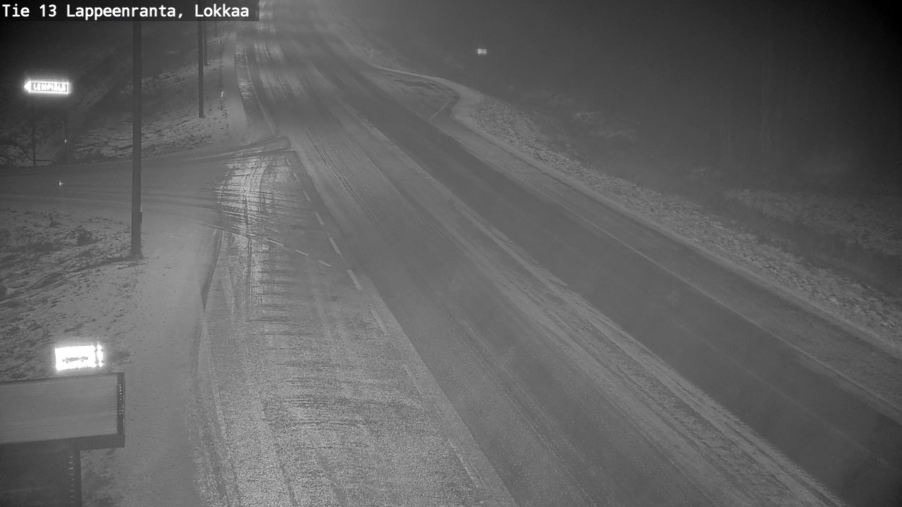 Weather Camera Image Väg 13 Lokkaa rakan, Lappeenranta, Etelä-Karjala
