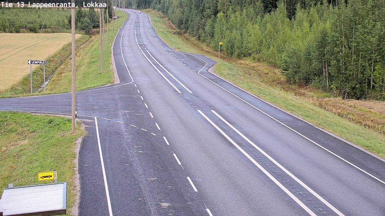 Kelikamerat Kuva Tie 13 Lokkaan suora, Lappeenranta, Etelä-Karjala