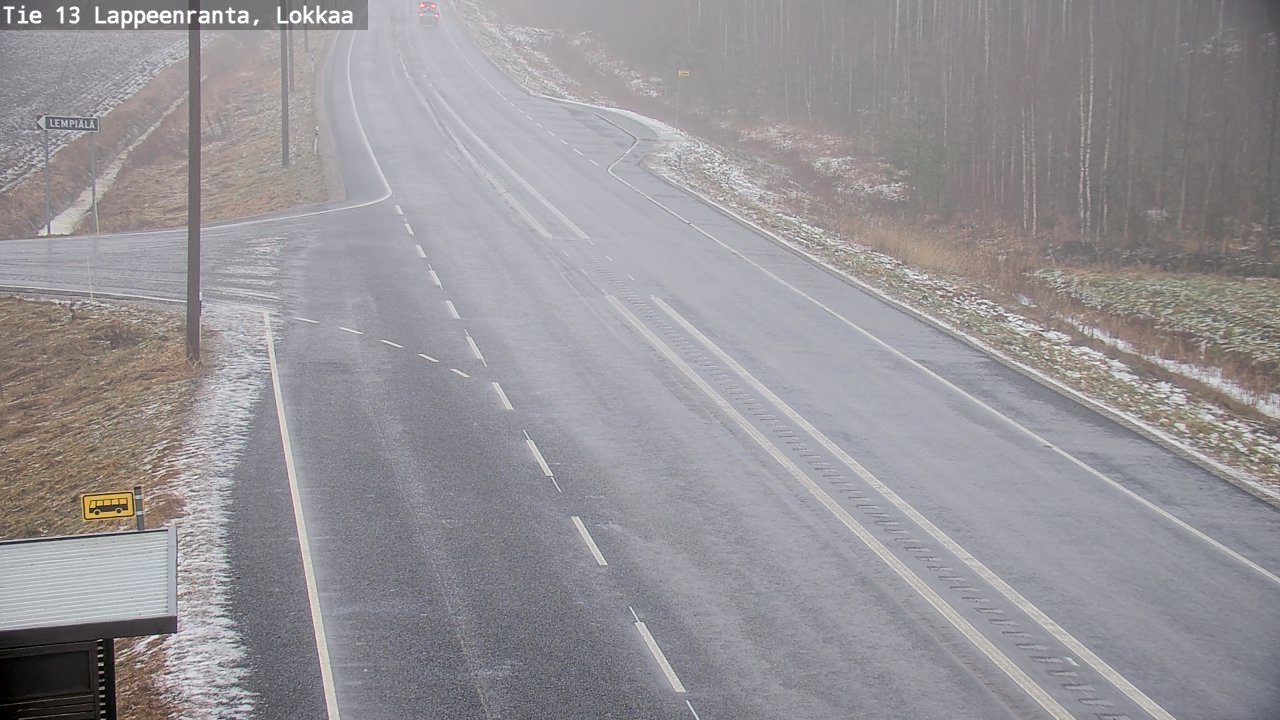 Weather Camera Image Väg 13 Lokkaa rakan, Lappeenranta, Etelä-Karjala