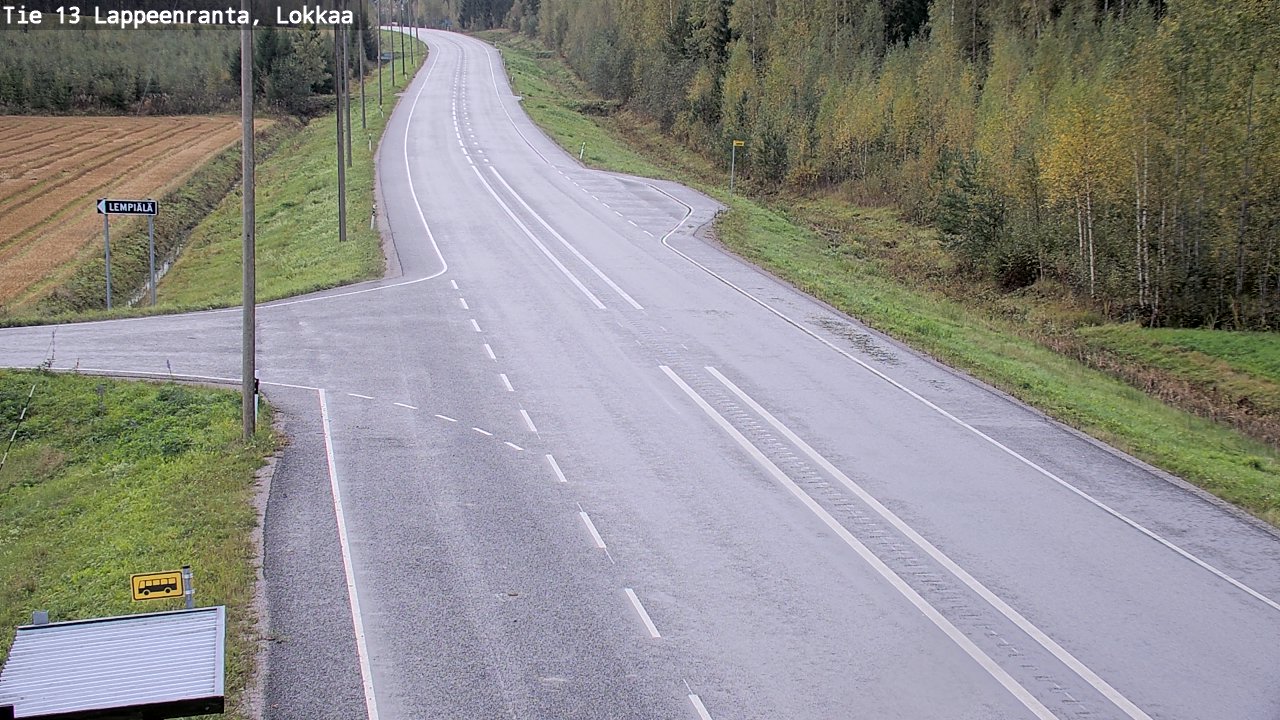 Kelikamerat Kuva Tie 13 Lokkaan suora, Lappeenranta, Etelä-Karjala