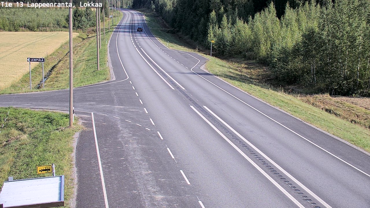 Kelikamerat Kuva Tie 13 Lokkaan suora, Lappeenranta, Etelä-Karjala