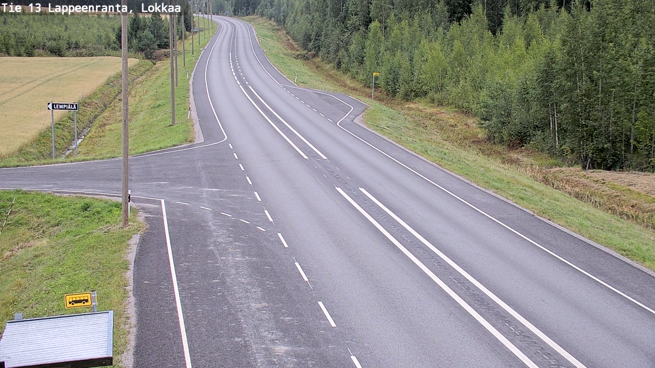 Kelikamerat Kuva Tie 13 Lokkaan suora, Lappeenranta, Etelä-Karjala