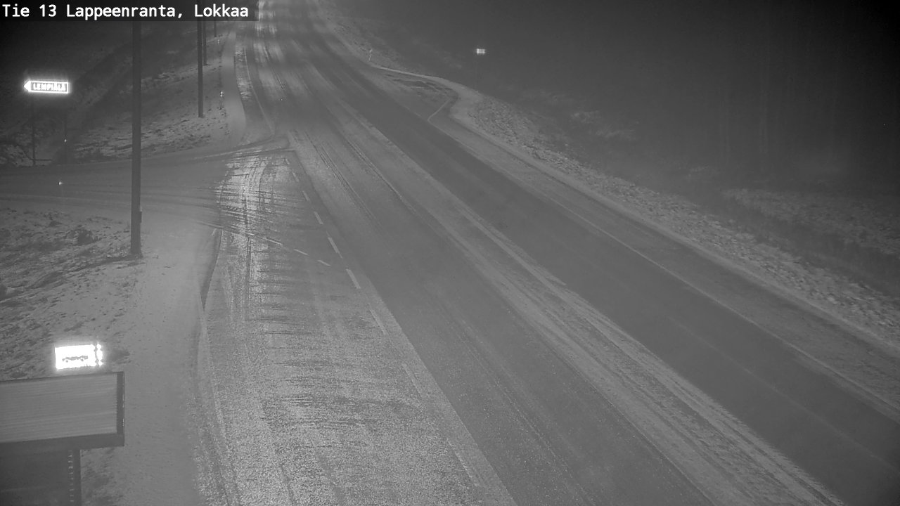 Weather Camera Image Väg 13 Lokkaa rakan, Lappeenranta, Etelä-Karjala