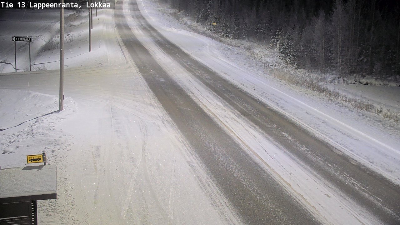 Weather Camera Image Road 13 Lokkaa straight, Lappeenranta, Etelä-Karjala