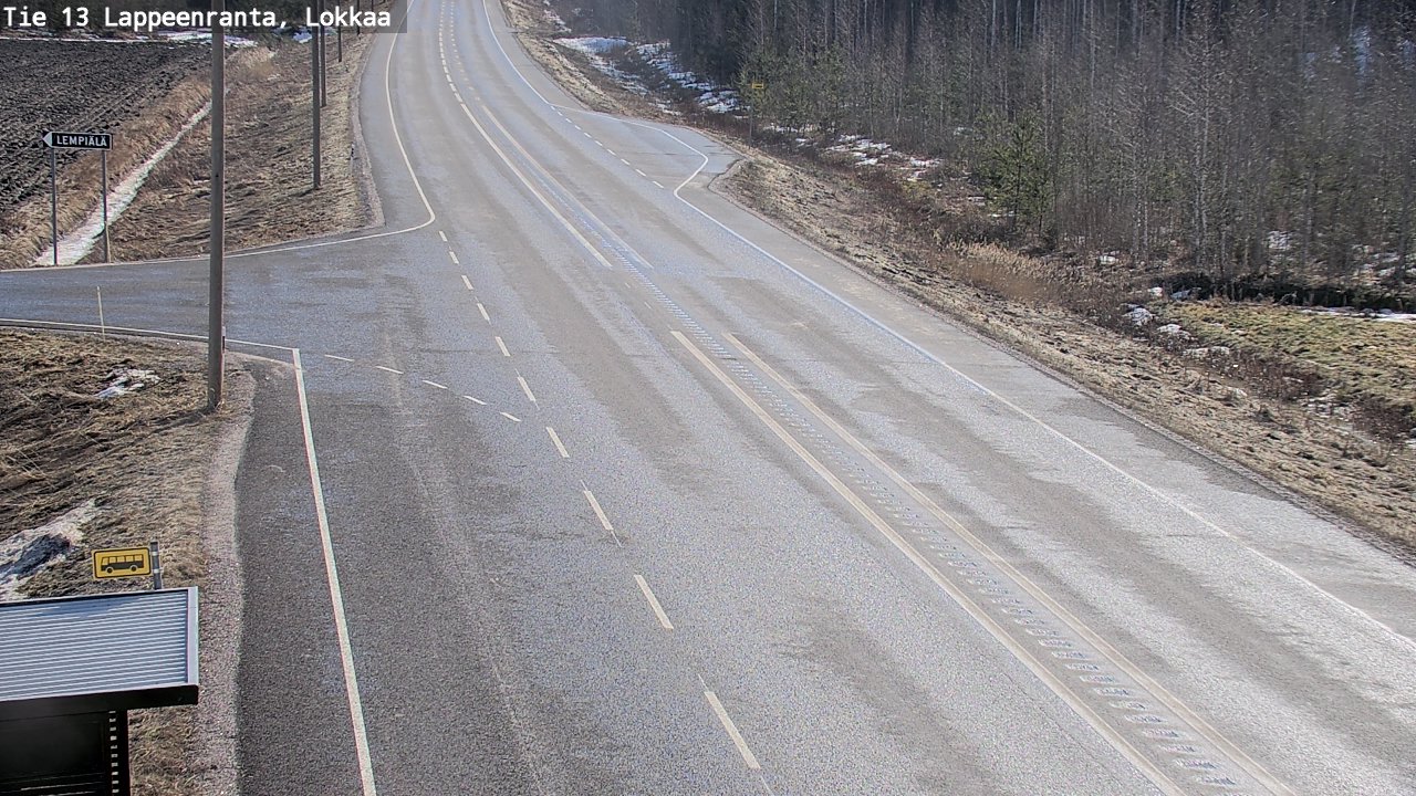 Kelikamerat Kuva Tie 13 Lokkaan suora, Lappeenranta, Etelä-Karjala