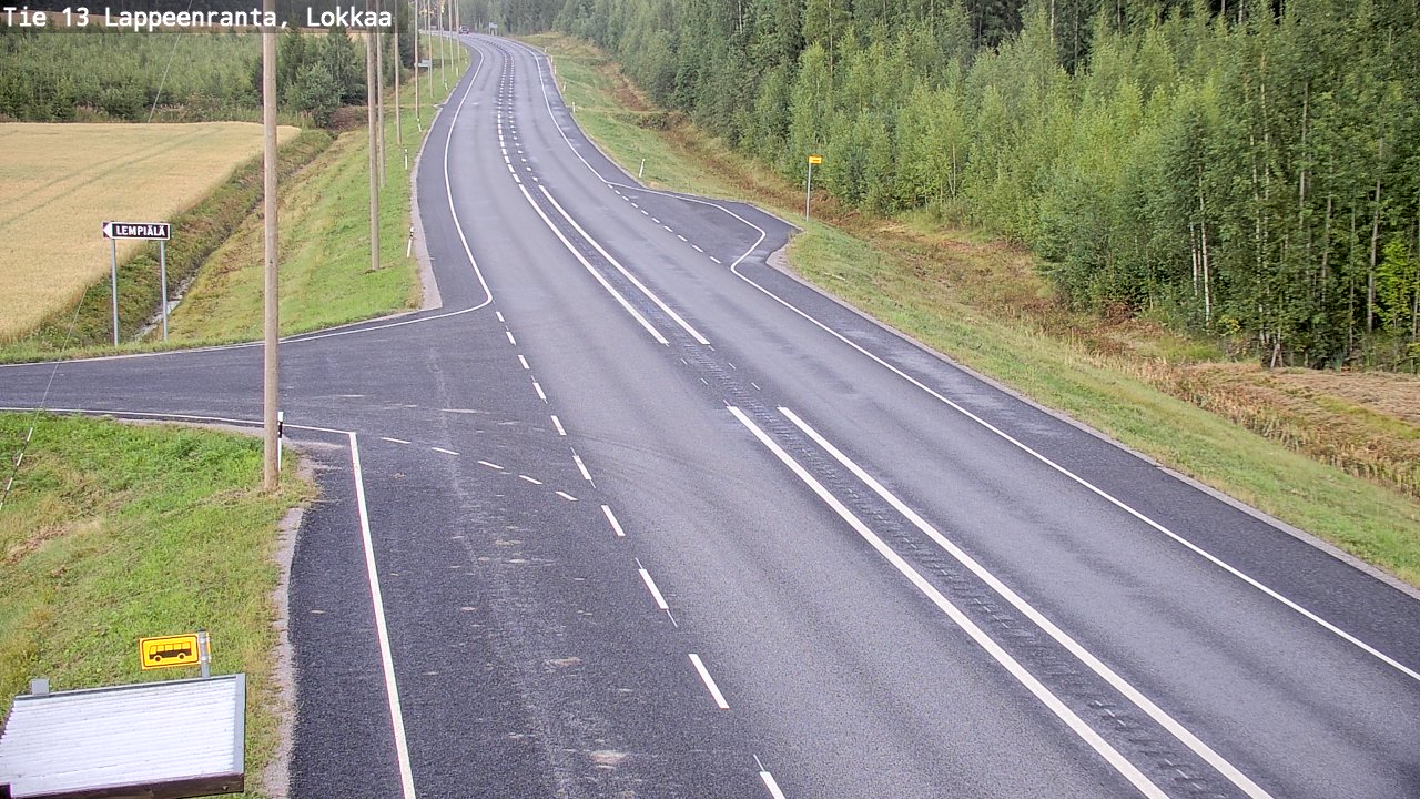 Kelikamerat Kuva Tie 13 Lokkaan suora, Lappeenranta, Etelä-Karjala