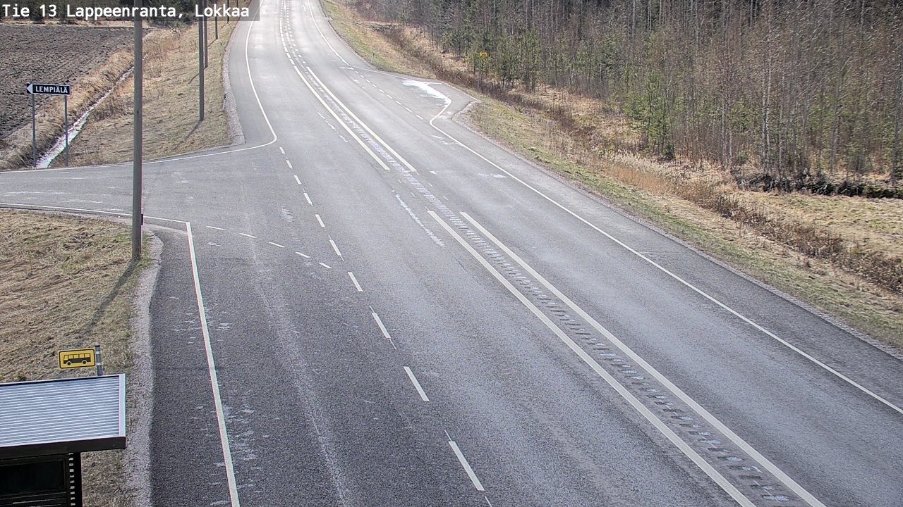 Weather Camera Image Väg 13 Lokkaa rakan, Lappeenranta, Etelä-Karjala