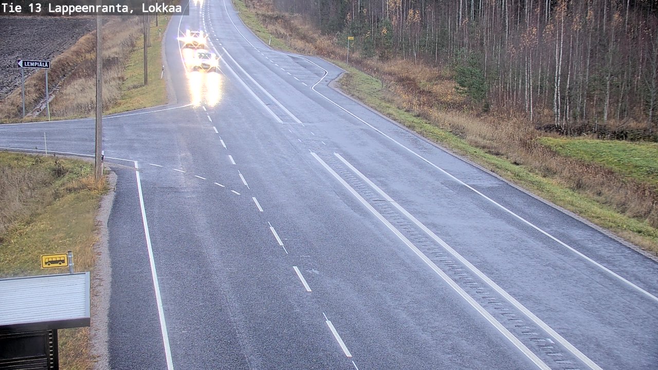 Kelikamerat Kuva Tie 13 Lokkaan suora, Lappeenranta, Etelä-Karjala