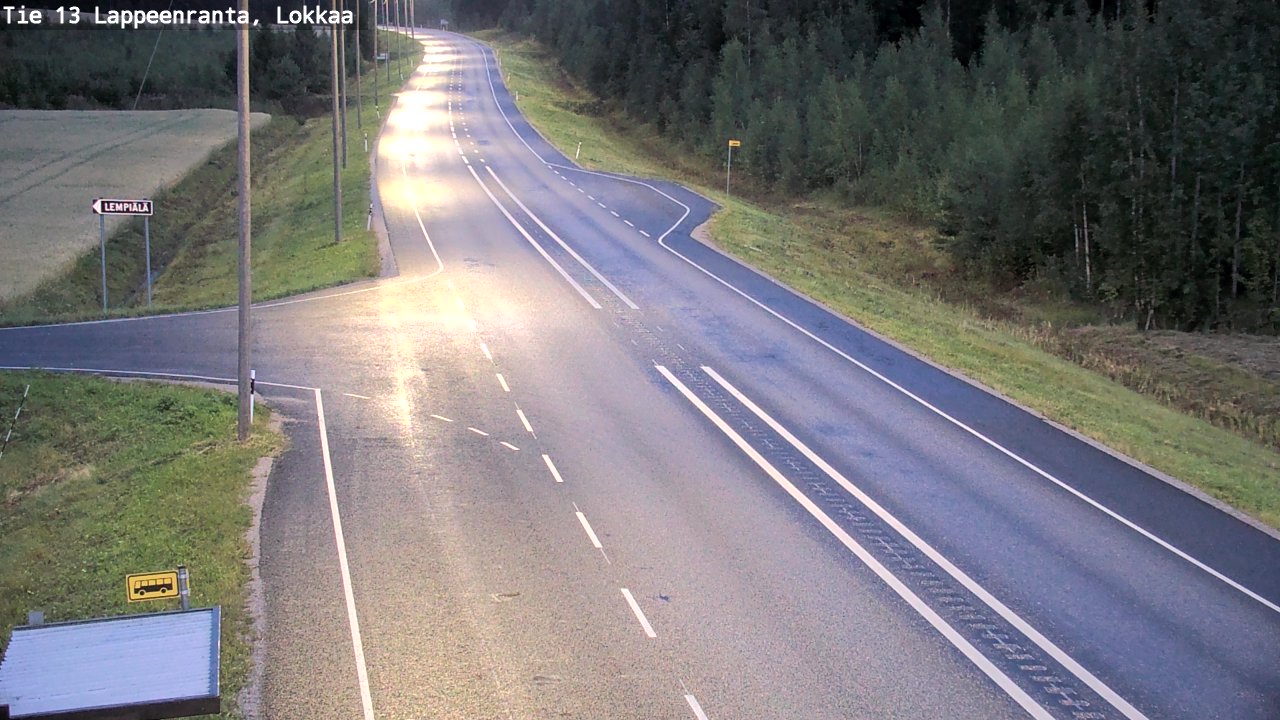 Kelikamerat Kuva Tie 13 Lokkaan suora, Lappeenranta, Etelä-Karjala