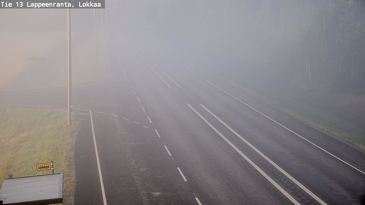 Weather Camera Image Road 13 Lokkaa straight, Lappeenranta, Etelä-Karjala