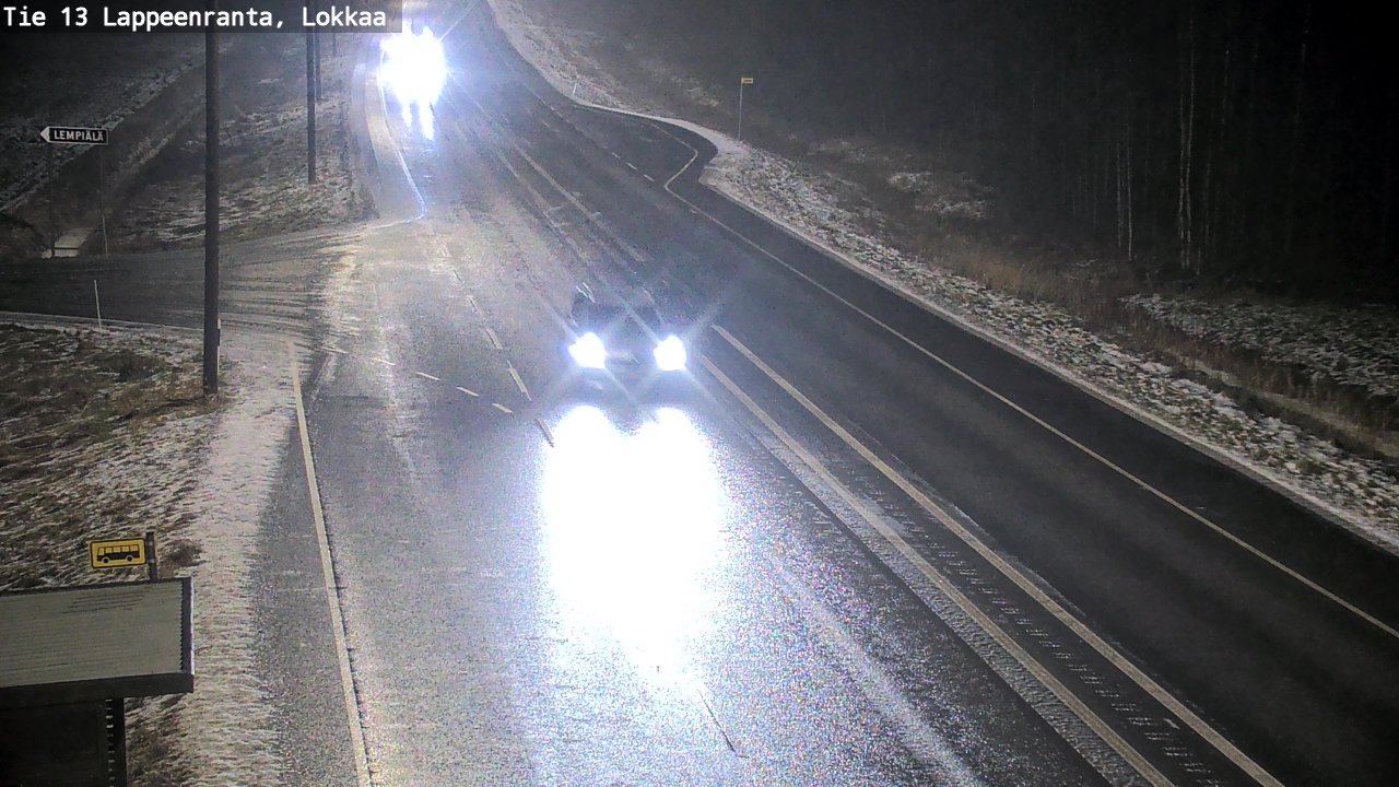 Weather Camera Image Väg 13 Lokkaa rakan, Lappeenranta, Etelä-Karjala