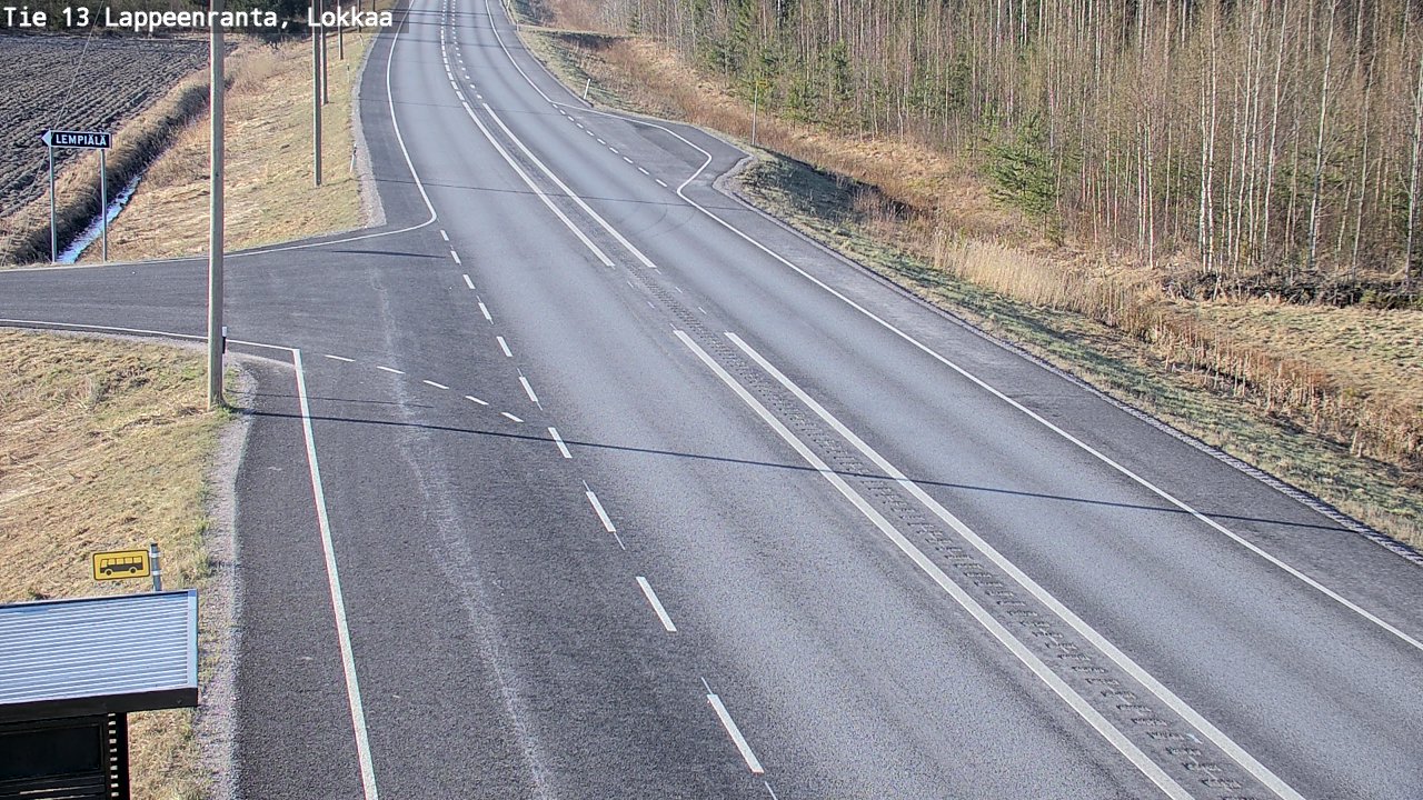 Kelikamerat Kuva Tie 13 Lokkaan suora, Lappeenranta, Etelä-Karjala