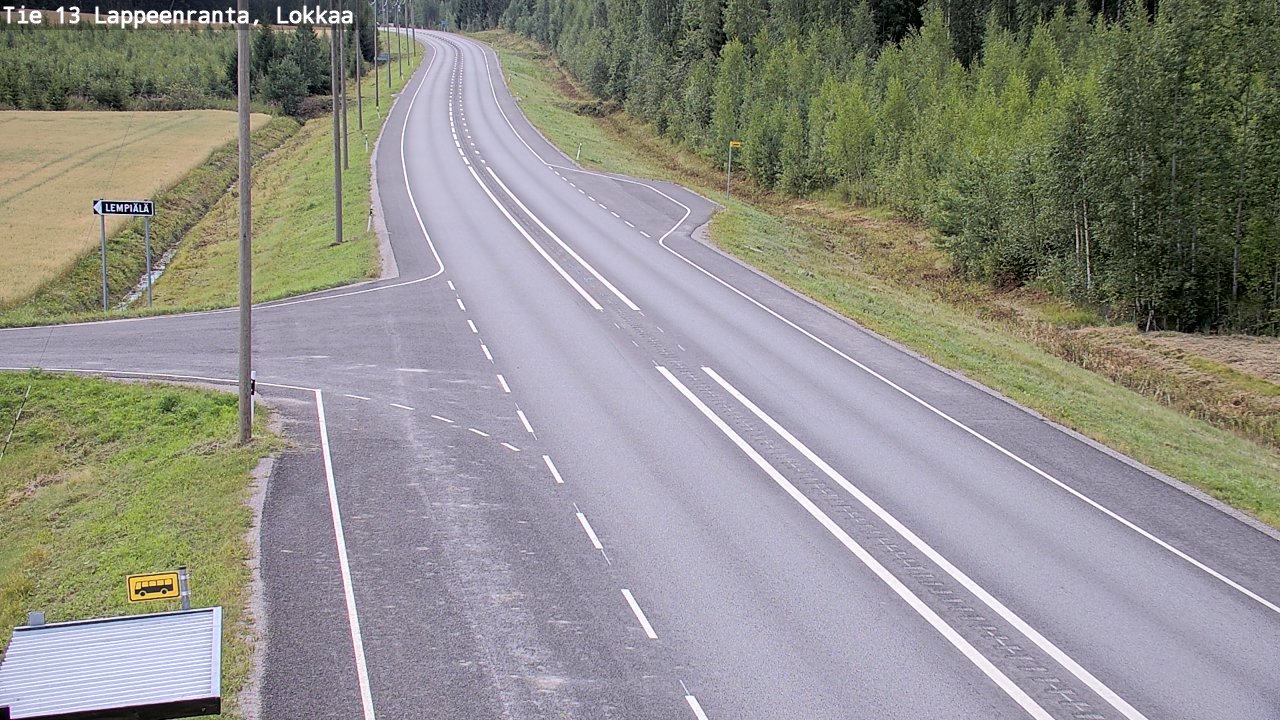 Kelikamerat Kuva Tie 13 Lokkaan suora, Lappeenranta, Etelä-Karjala