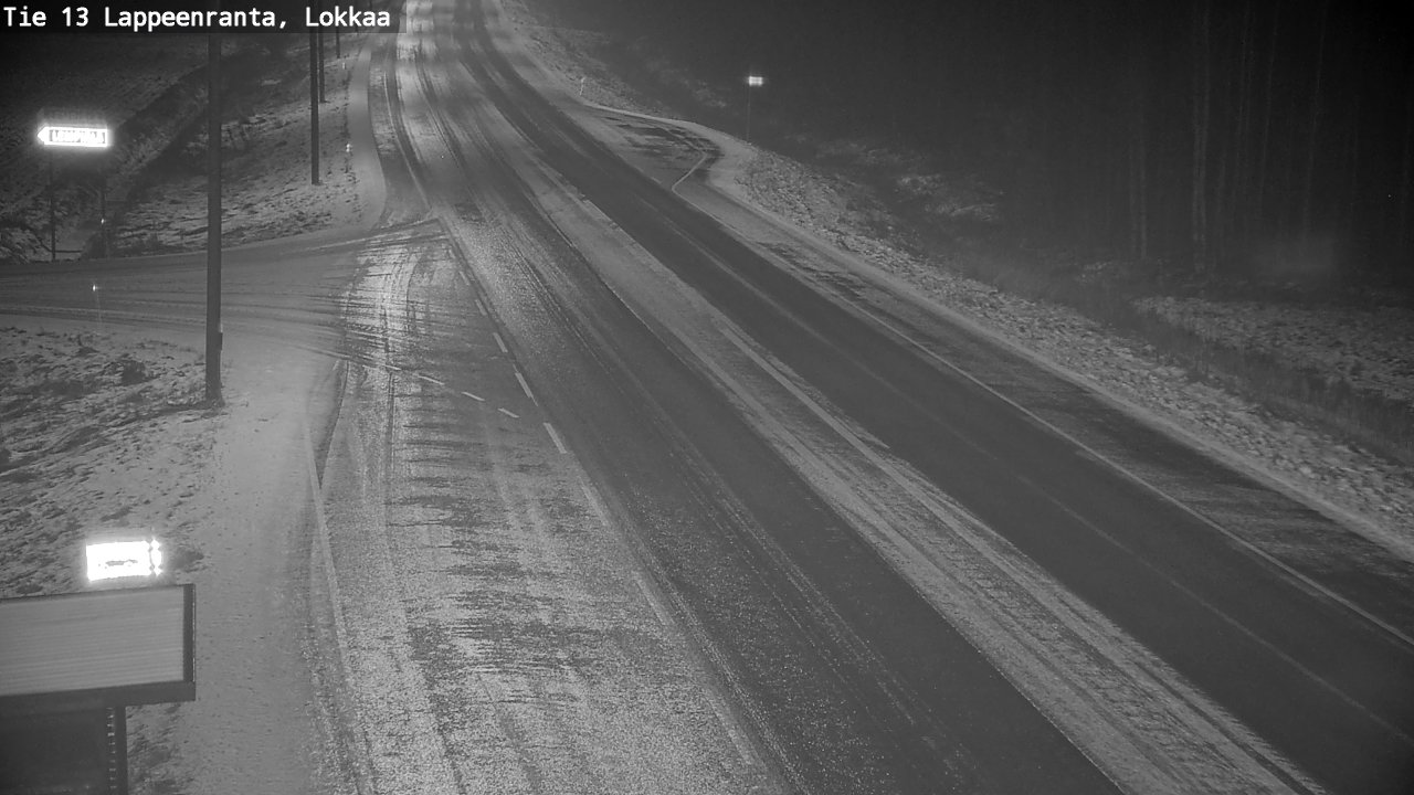 Weather Camera Image Väg 13 Lokkaa rakan, Lappeenranta, Etelä-Karjala