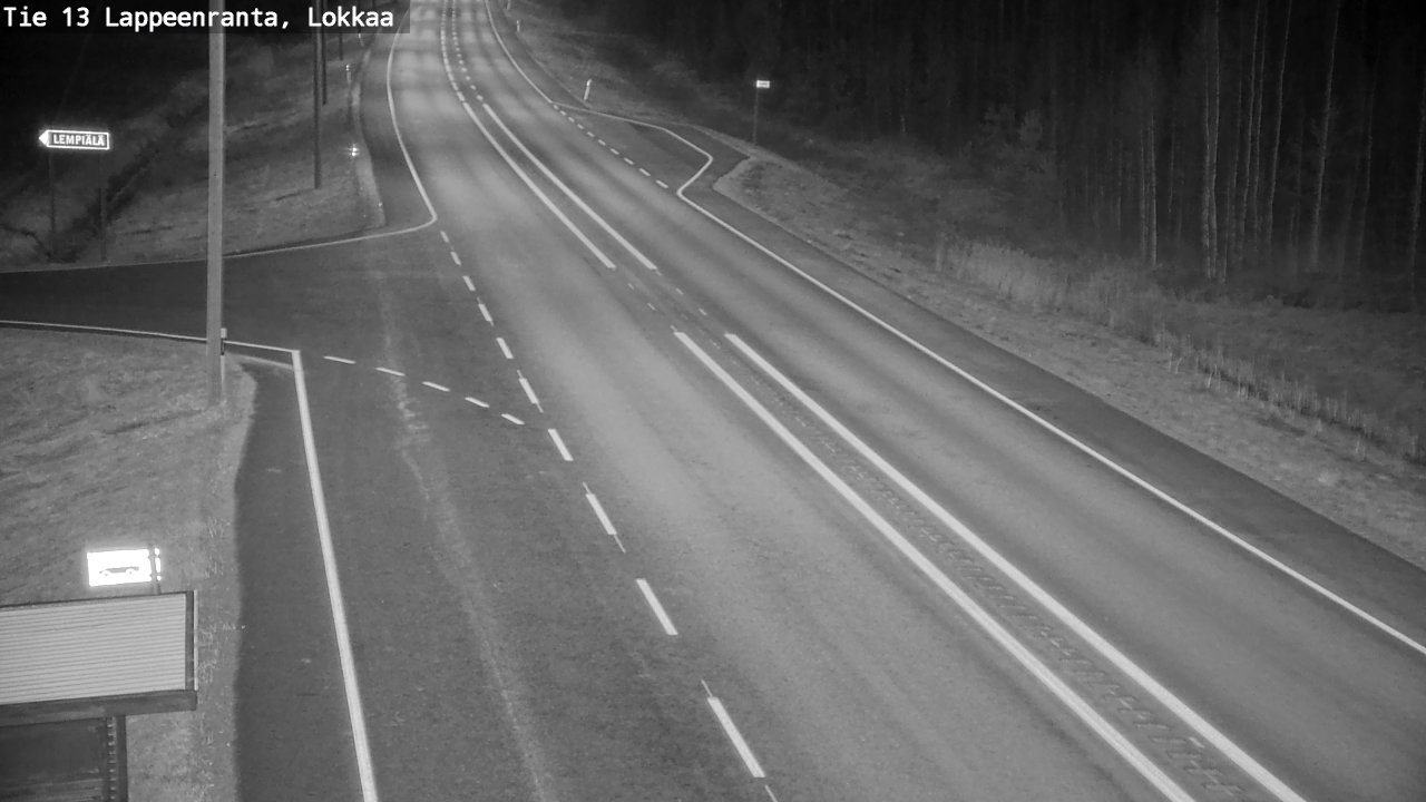 Weather Camera Image Väg 13 Lokkaa rakan, Lappeenranta, Etelä-Karjala