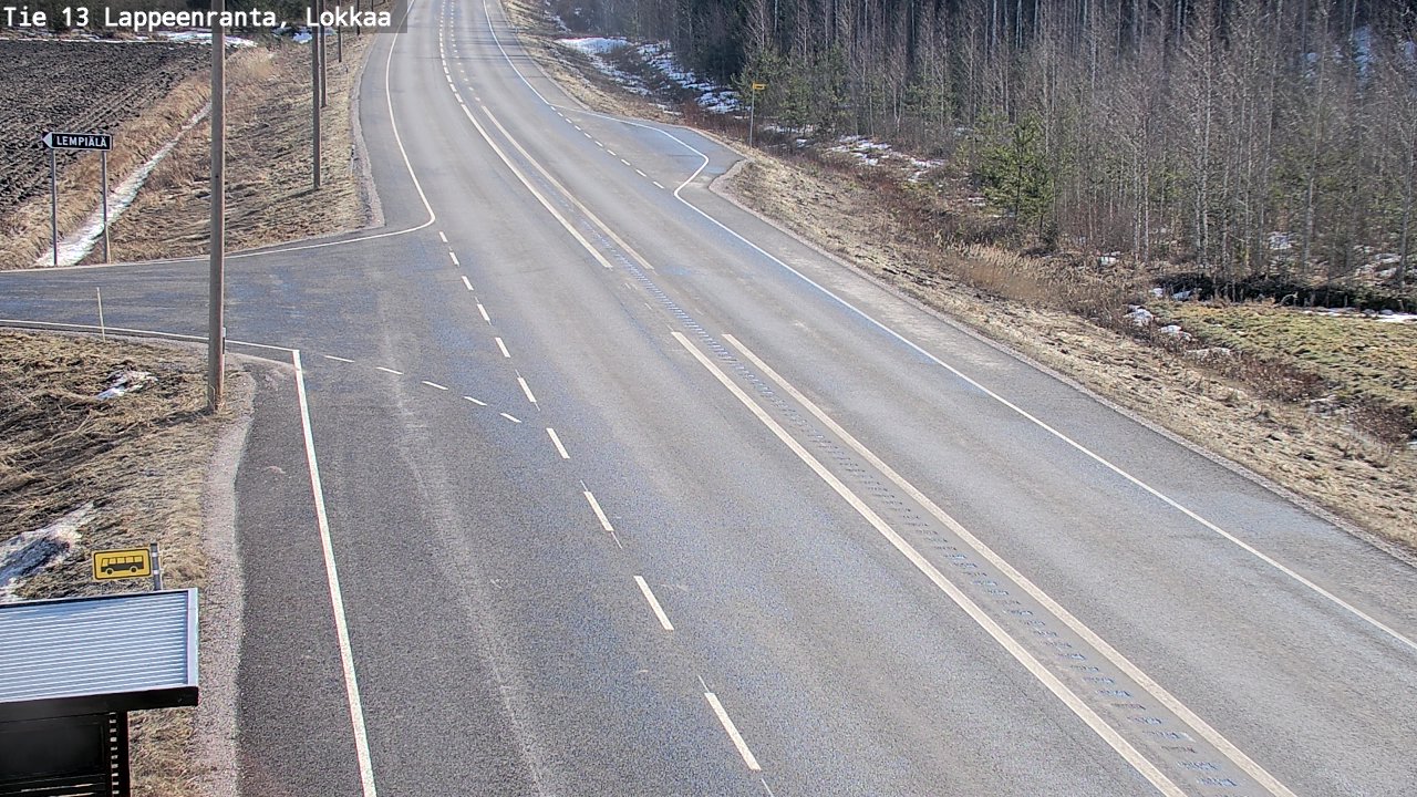 Kelikamerat Kuva Tie 13 Lokkaan suora, Lappeenranta, Etelä-Karjala
