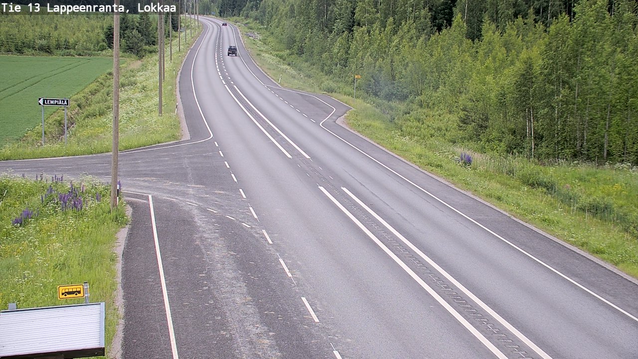 Kelikamerat Kuva Tie 13 Lokkaan suora, Lappeenranta, Etelä-Karjala
