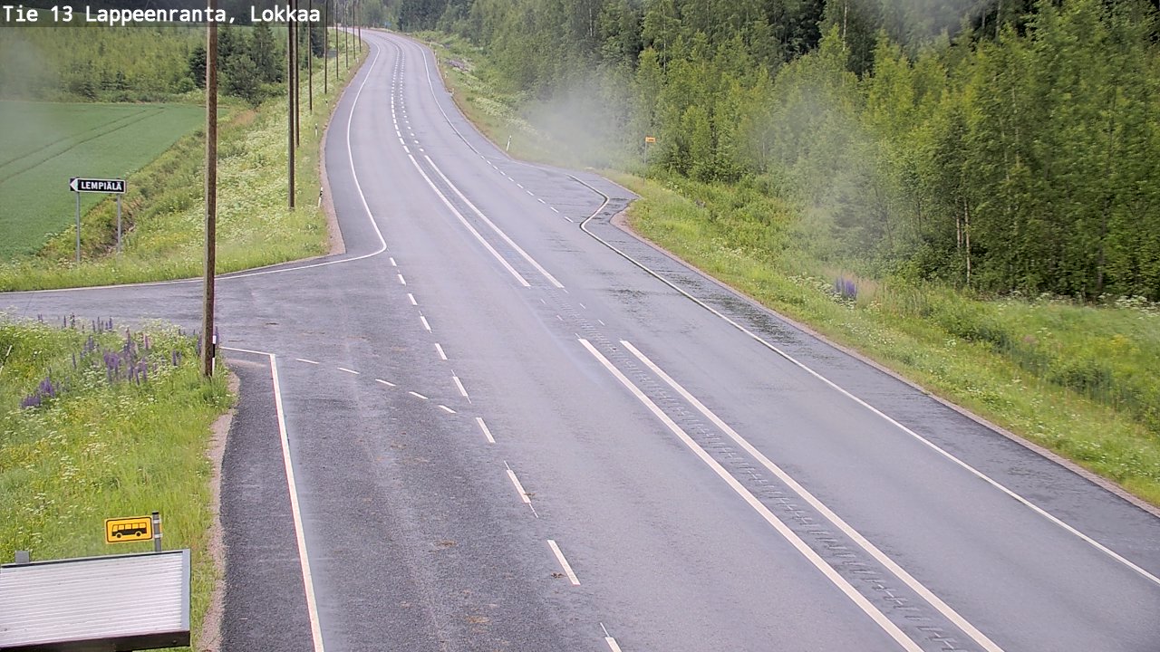 Kelikamerat Kuva Tie 13 Lokkaan suora, Lappeenranta, Etelä-Karjala