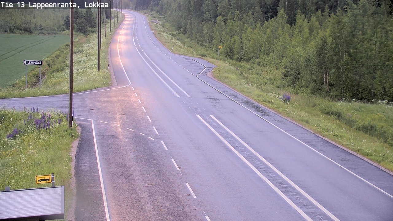 Kelikamerat Kuva Tie 13 Lokkaan suora, Lappeenranta, Etelä-Karjala