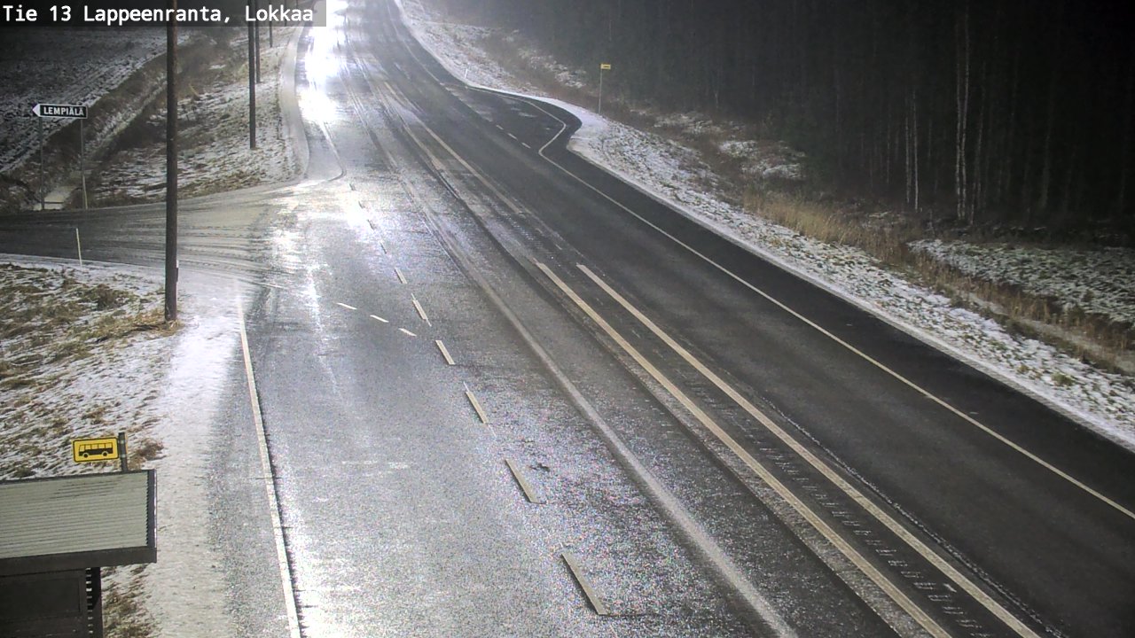 Weather Camera Image Väg 13 Lokkaa rakan, Lappeenranta, Etelä-Karjala