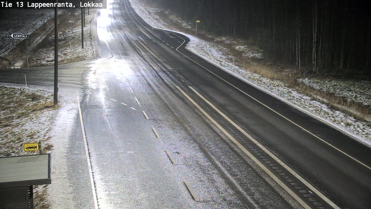 Weather Camera Image Väg 13 Lokkaa rakan, Lappeenranta, Etelä-Karjala