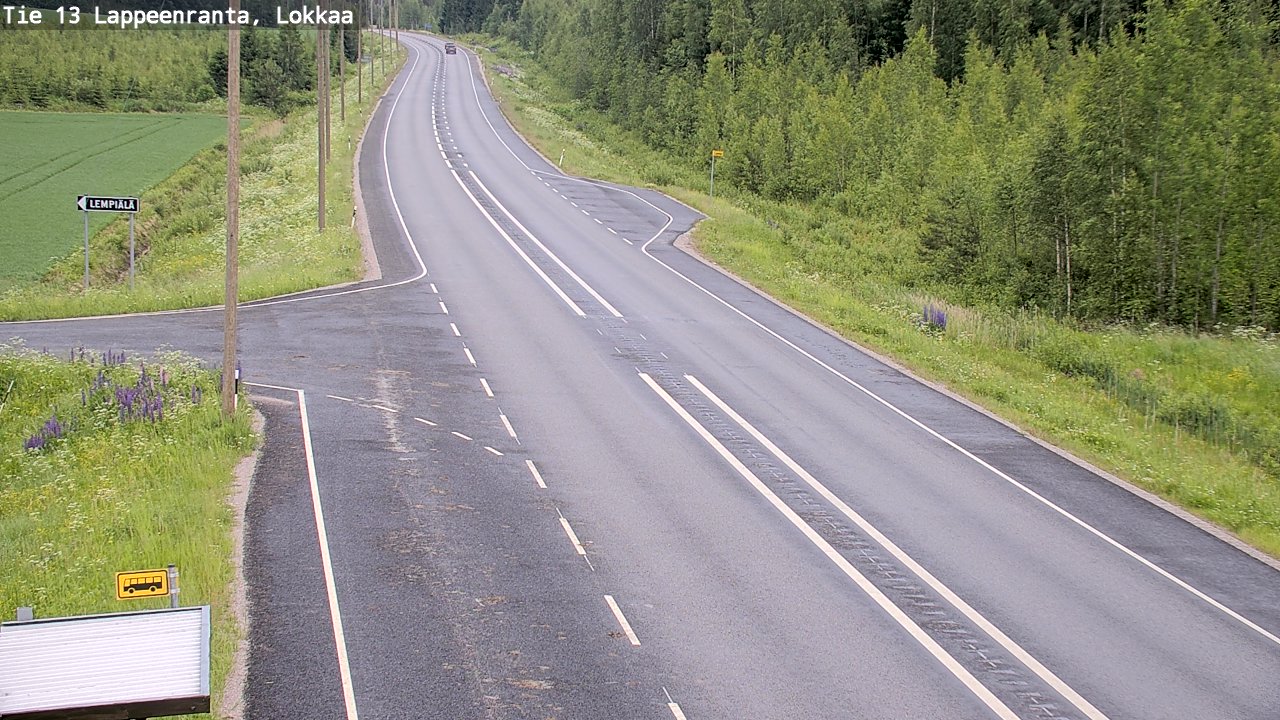 Kelikamerat Kuva Tie 13 Lokkaan suora, Lappeenranta, Etelä-Karjala