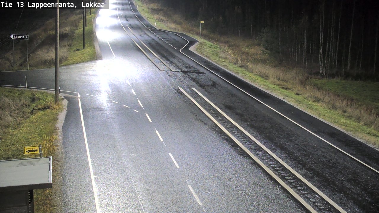 Kelikamerat Kuva Tie 13 Lokkaan suora, Lappeenranta, Etelä-Karjala