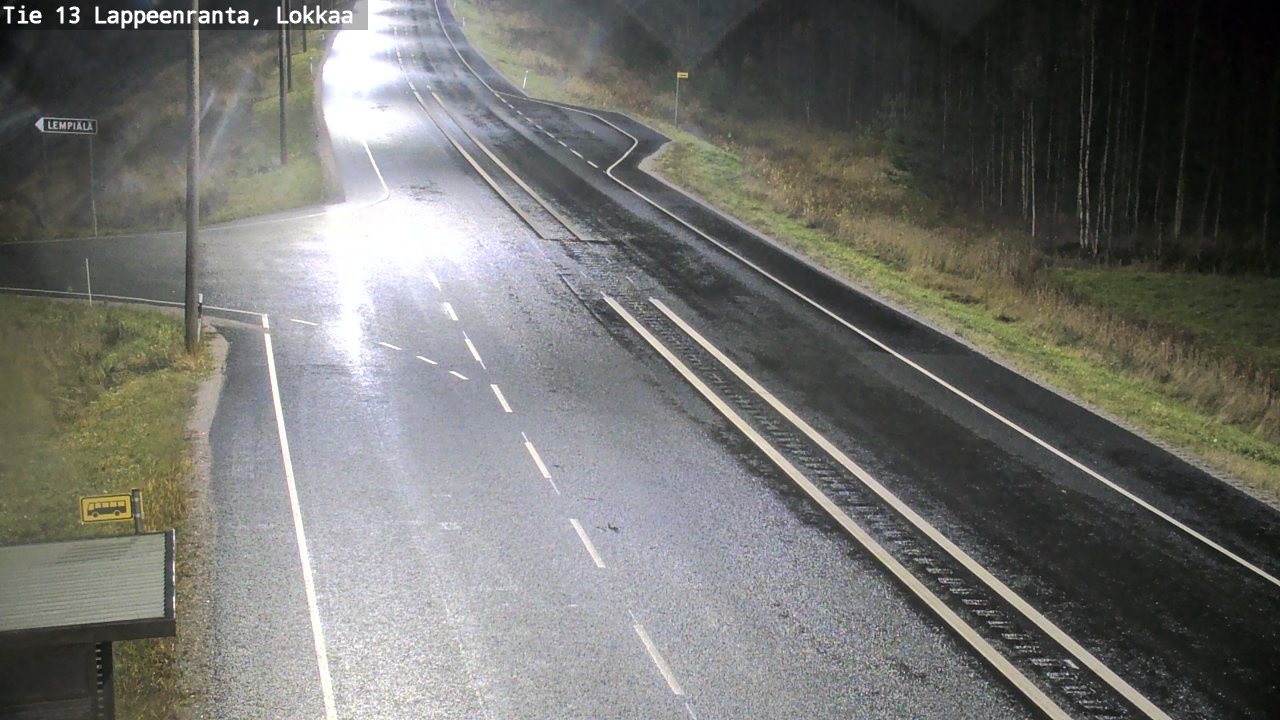 Kelikamerat Kuva Tie 13 Lokkaan suora, Lappeenranta, Etelä-Karjala