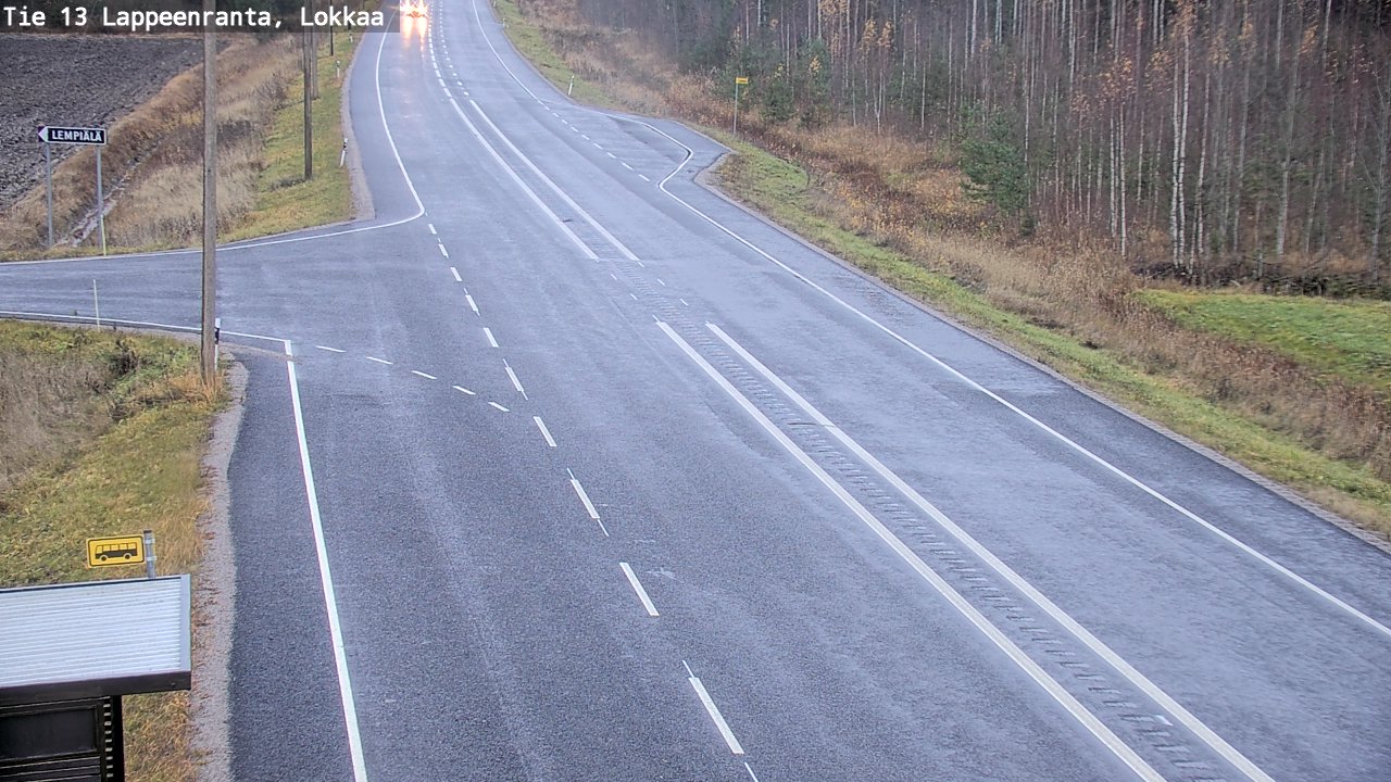 Kelikamerat Kuva Tie 13 Lokkaan suora, Lappeenranta, Etelä-Karjala