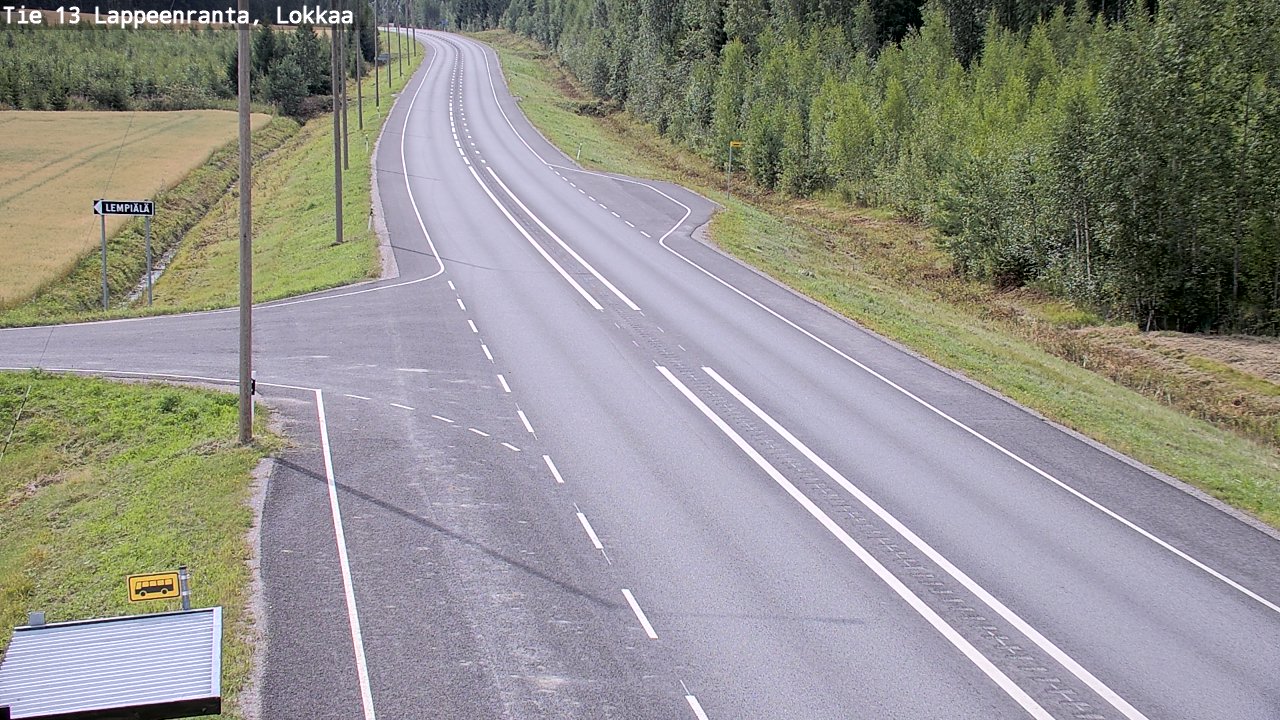 Kelikamerat Kuva Tie 13 Lokkaan suora, Lappeenranta, Etelä-Karjala