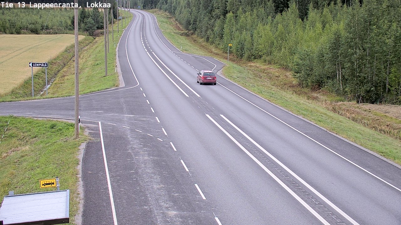 Kelikamerat Kuva Tie 13 Lokkaan suora, Lappeenranta, Etelä-Karjala