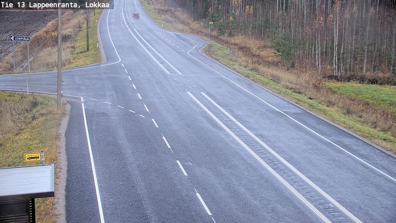 Kelikamerat Kuva Tie 13 Lokkaan suora, Lappeenranta, Etelä-Karjala