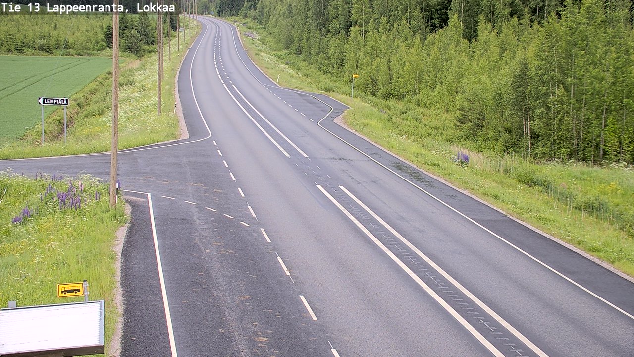 Kelikamerat Kuva Tie 13 Lokkaan suora, Lappeenranta, Etelä-Karjala