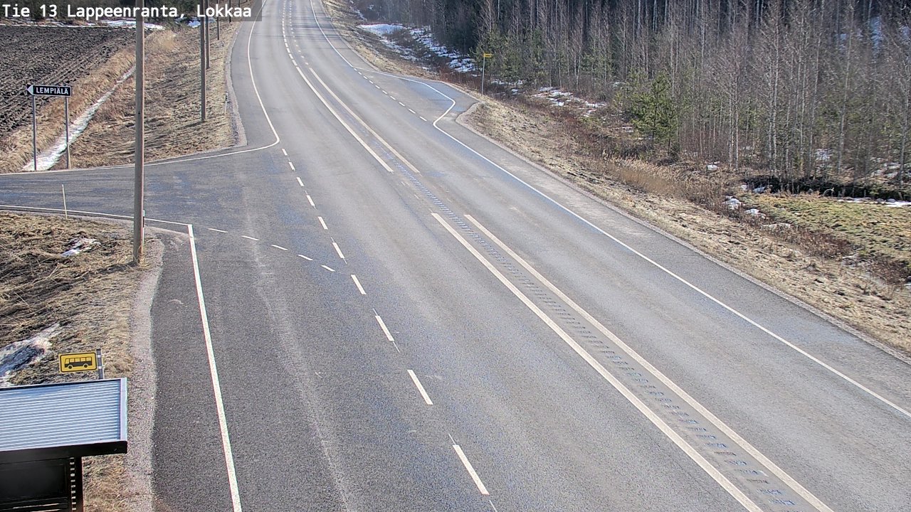 Kelikamerat Kuva Tie 13 Lokkaan suora, Lappeenranta, Etelä-Karjala