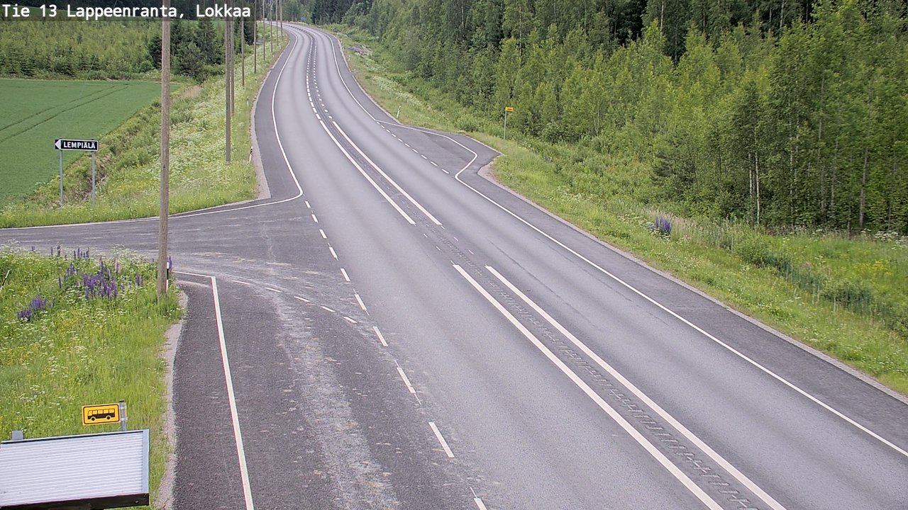 Kelikamerat Kuva Tie 13 Lokkaan suora, Lappeenranta, Etelä-Karjala