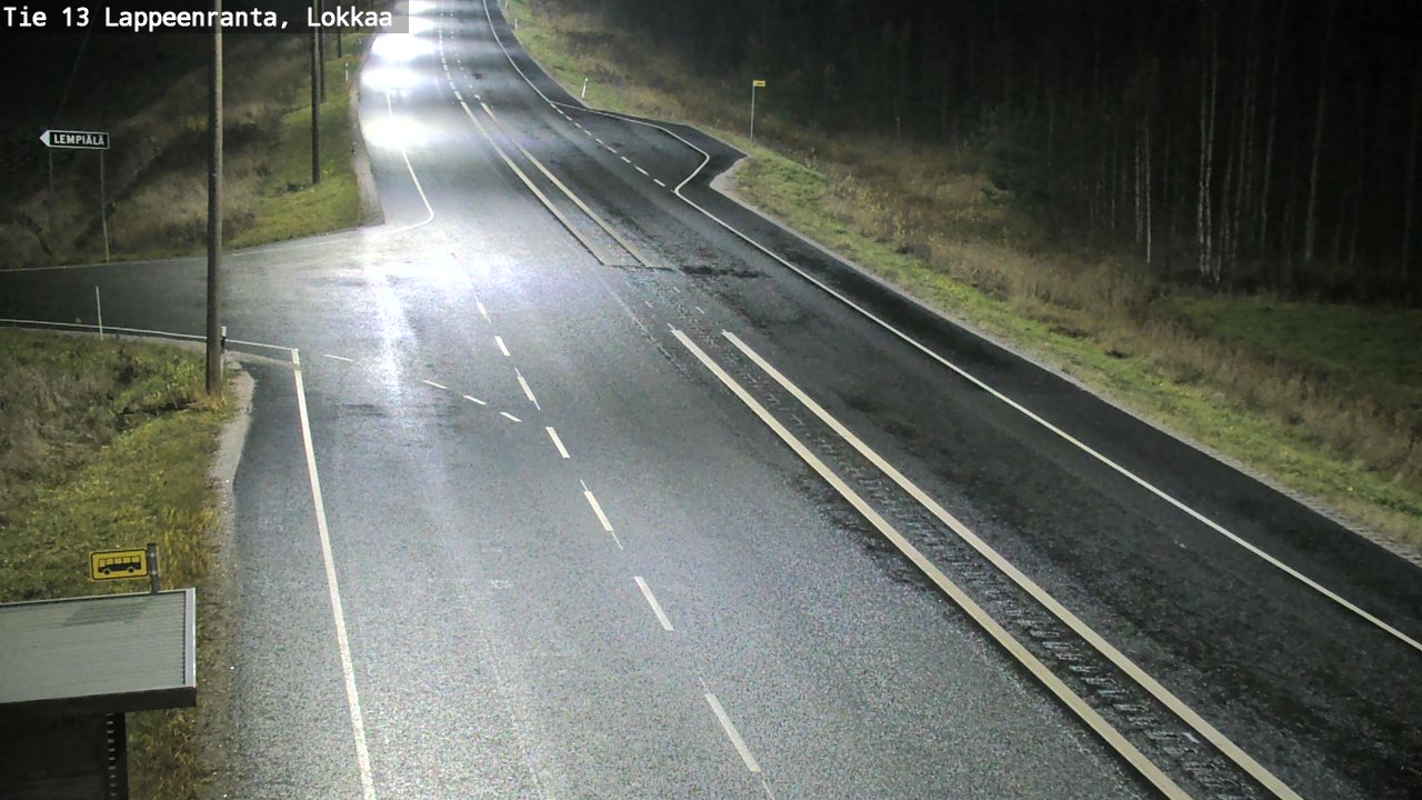 Kelikamerat Kuva Tie 13 Lokkaan suora, Lappeenranta, Etelä-Karjala