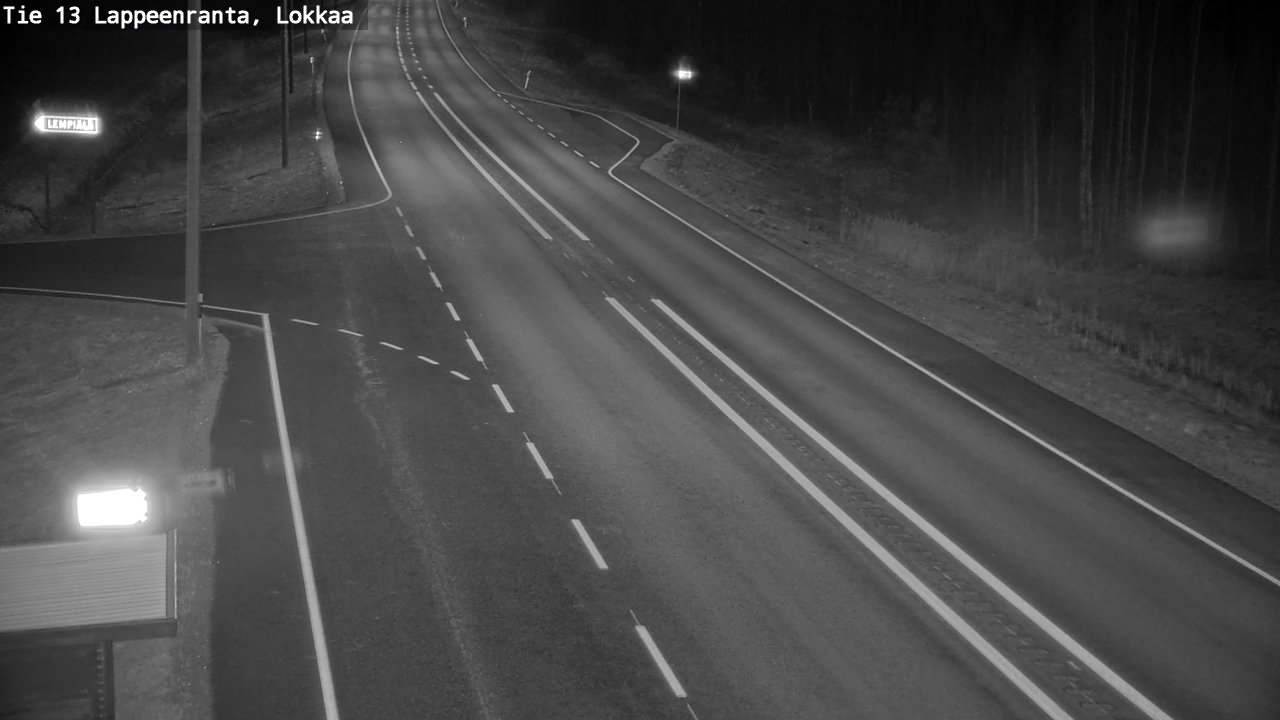 Weather Camera Image Väg 13 Lokkaa rakan, Lappeenranta, Etelä-Karjala