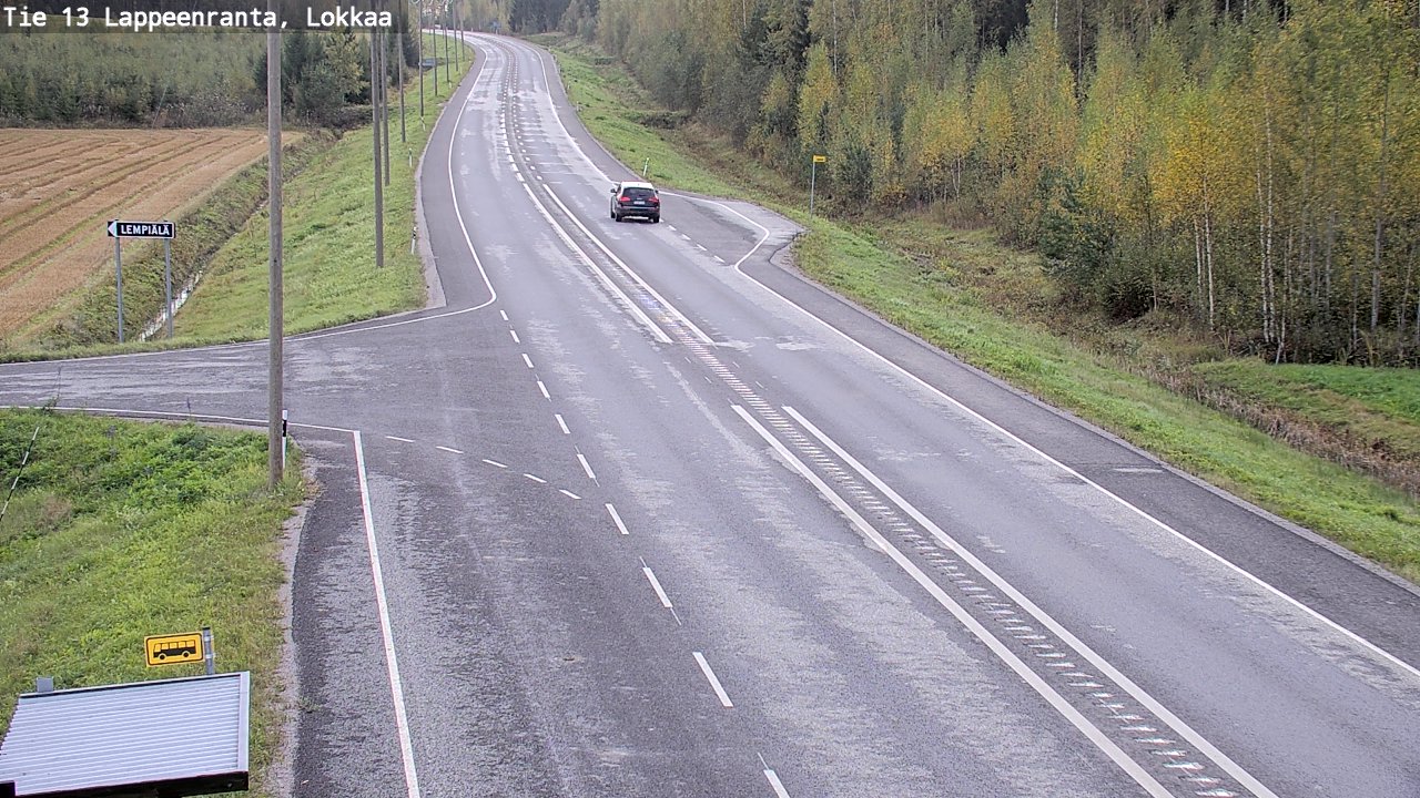 Weather Camera Image Väg 13 Lokkaa rakan, Lappeenranta, Etelä-Karjala