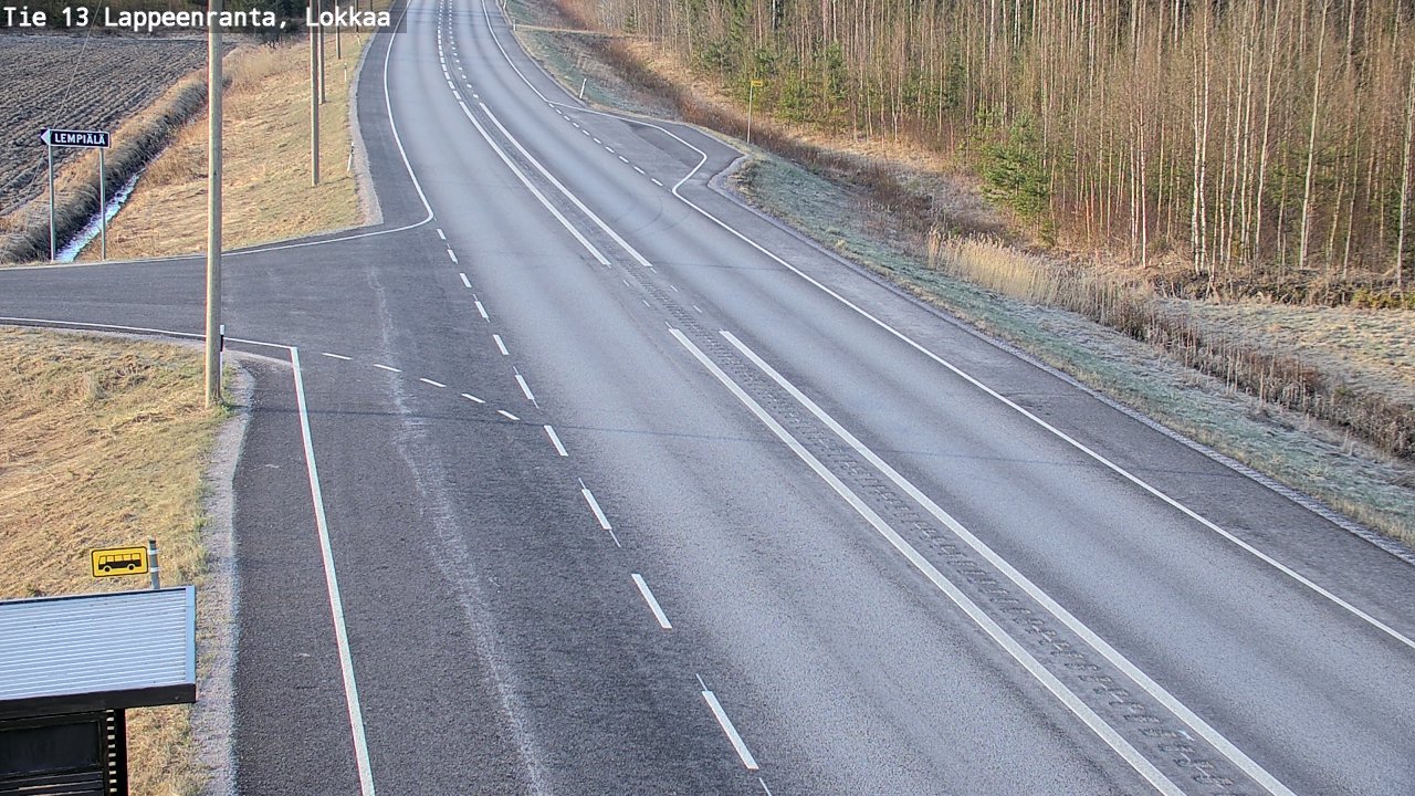 Kelikamerat Kuva Tie 13 Lokkaan suora, Lappeenranta, Etelä-Karjala