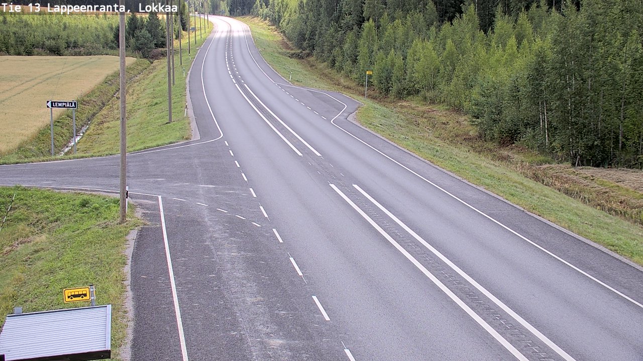 Kelikamerat Kuva Tie 13 Lokkaan suora, Lappeenranta, Etelä-Karjala