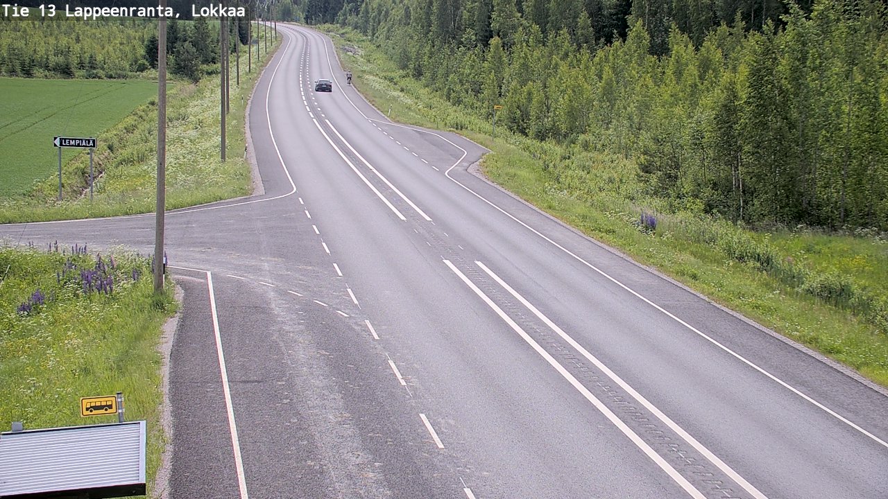 Kelikamerat Kuva Tie 13 Lokkaan suora, Lappeenranta, Etelä-Karjala