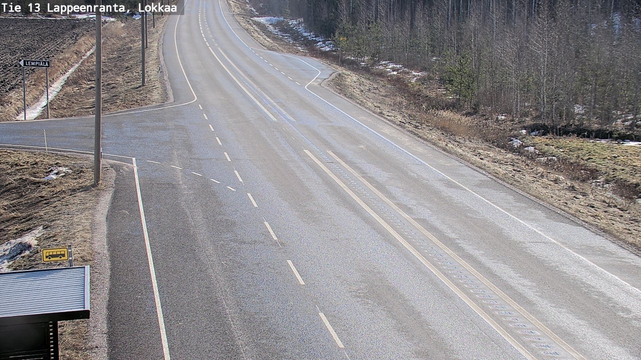 Kelikamerat Kuva Tie 13 Lokkaan suora, Lappeenranta, Etelä-Karjala