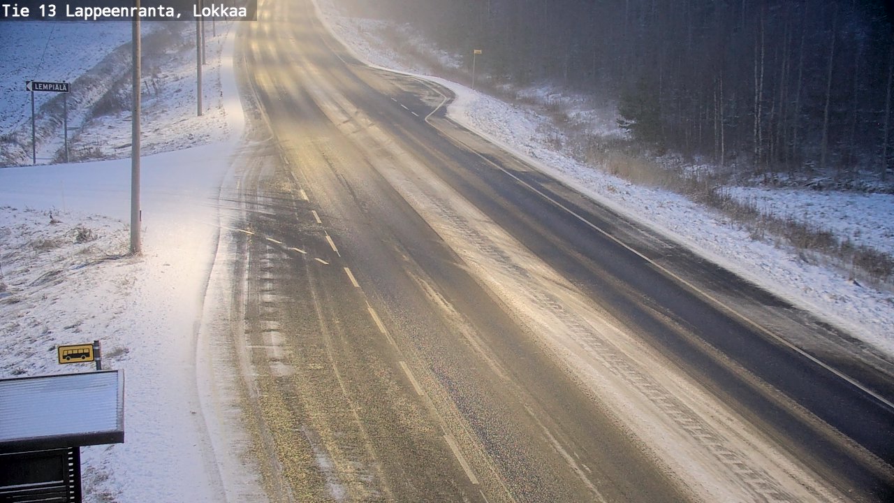 Kelikamerat Kuva Tie 13 Lokkaan suora, Lappeenranta, Etelä-Karjala