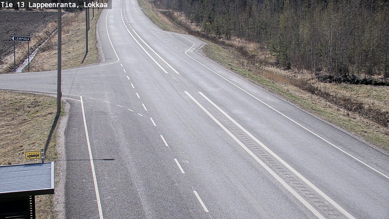 Kelikamerat Kuva Tie 13 Lokkaan suora, Lappeenranta, Etelä-Karjala