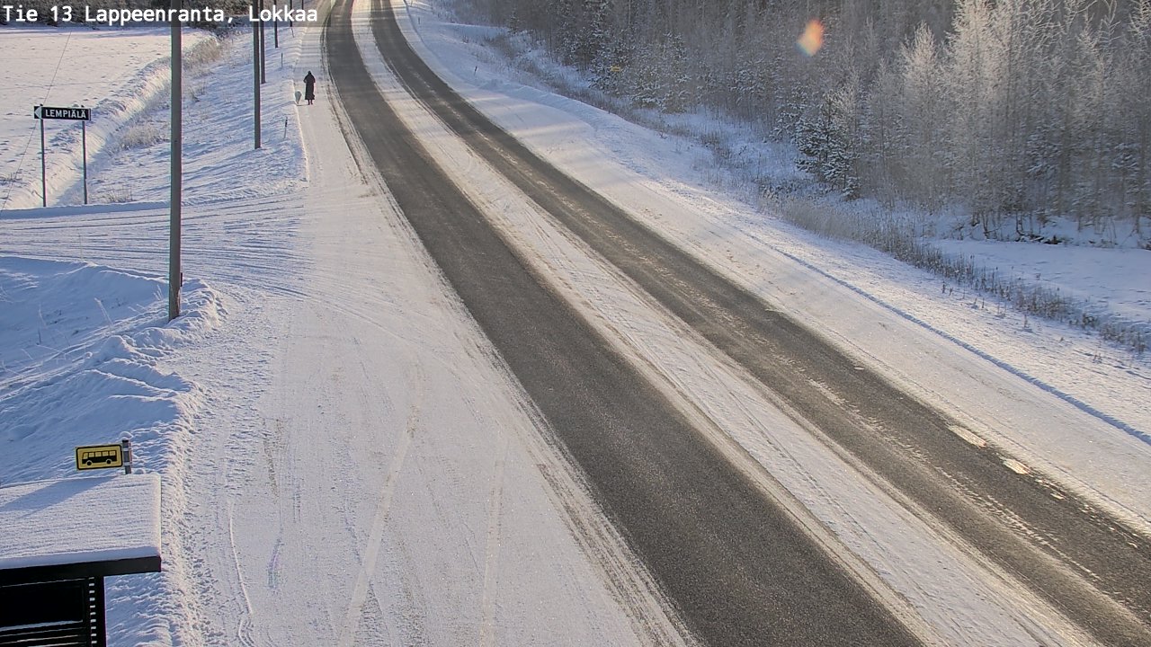 Weather Camera Image Road 13 Lokkaa straight, Lappeenranta, Etelä-Karjala