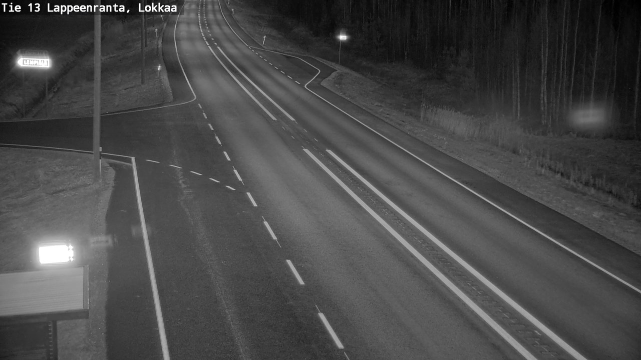 Weather Camera Image Väg 13 Lokkaa rakan, Lappeenranta, Etelä-Karjala