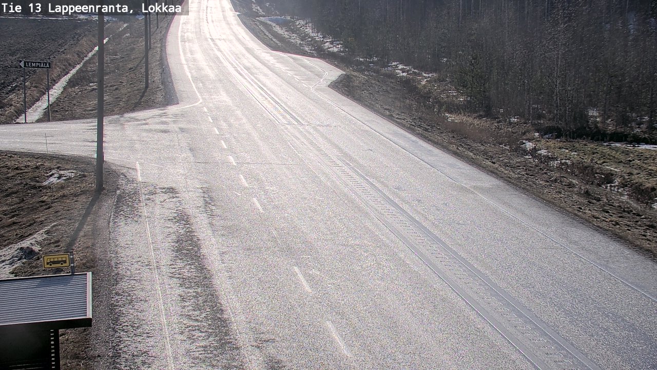 Kelikamerat Kuva Tie 13 Lokkaan suora, Lappeenranta, Etelä-Karjala